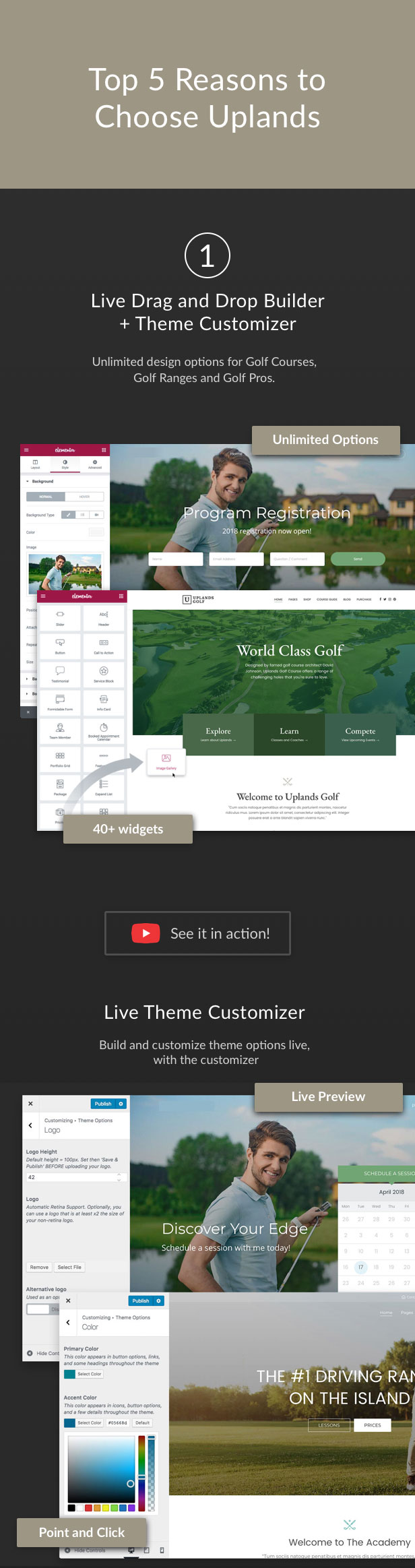 Uplands - Golf Course WordPress Theme - 1